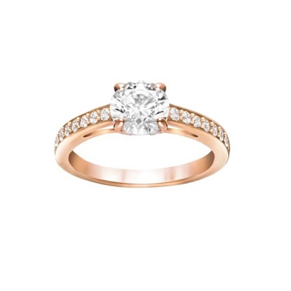 Swarovski Jewelry - Swarovski Signed Rose Gold Crystal Ring | 8/58
